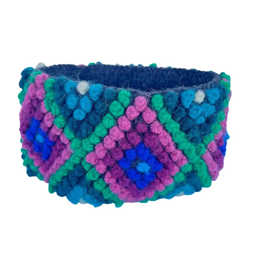 Andes Gifts Alpaca Knit Headband Multicolor Handcrafted Peru - Picture 4 of 11